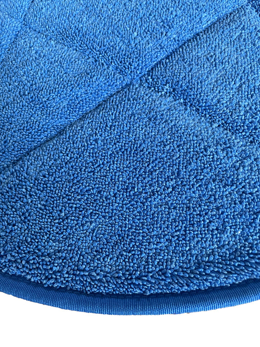 Blue Microfiber Loop Pile Carpet Bonnet