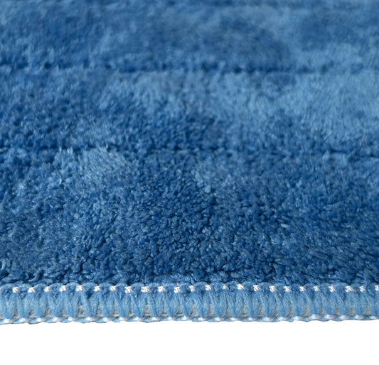 10" - Blue Cut-Pile Microfiber Hook and Loop Mop Pad