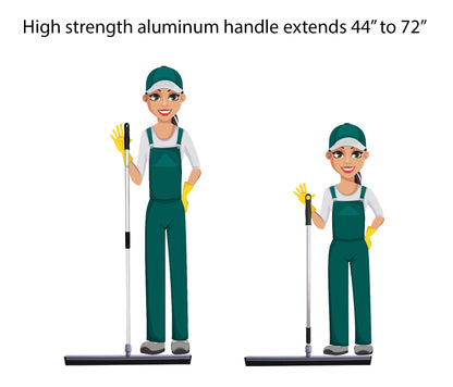 Plastic Straight Floor Squeegee with Double Foam Blade