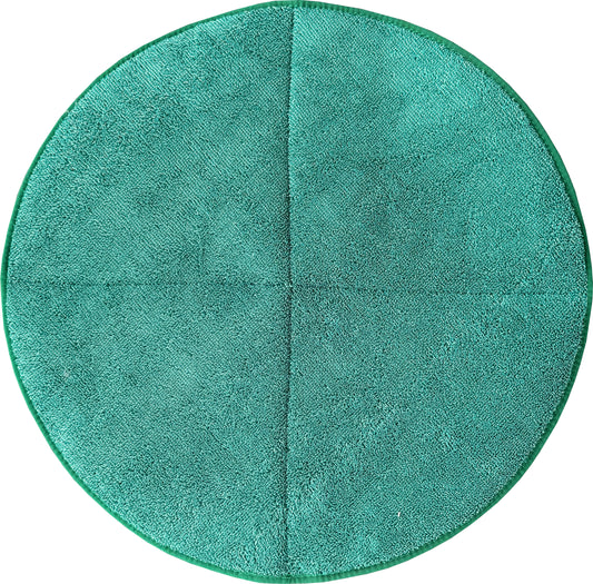 24" Round Velcro Court Bonnet – Green Looped Microfiber