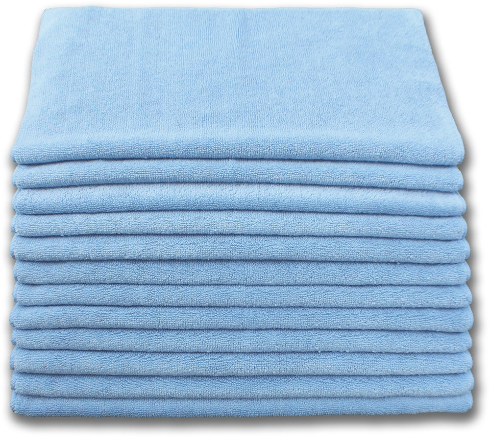 Microfiber Cloths | 16" x 16" Blue | Dozen