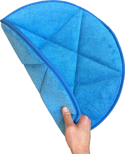 Capó de alfombra de pelo de bucle de microfibra azul