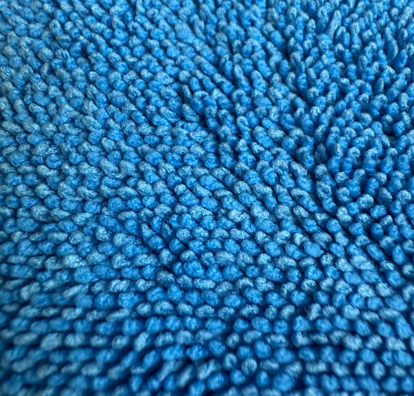 Capó de alfombra de pelo de bucle de microfibra azul