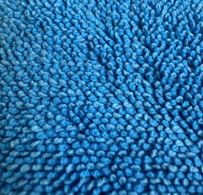 Capó de alfombra de pelo de bucle de microfibra azul