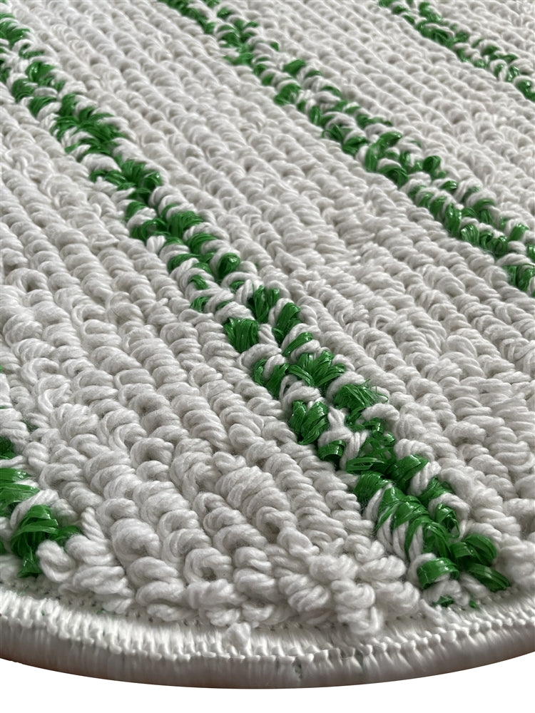 13" LOW-PROFILE Rayon Blend Carpet Bonnet w/Green Scrub Strips