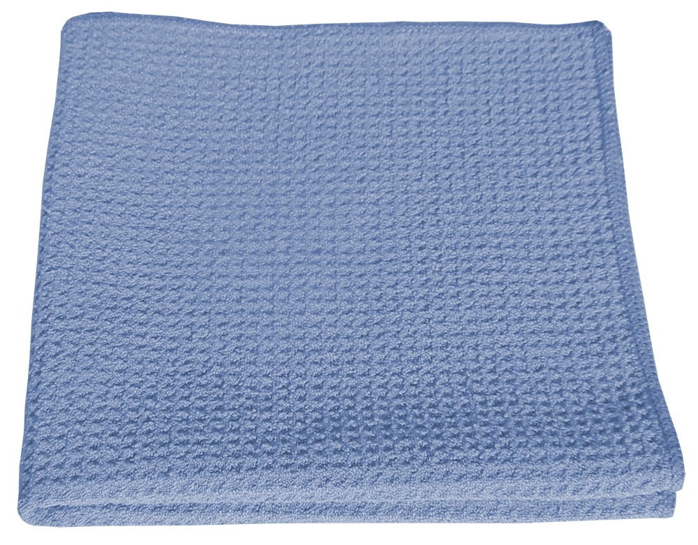 DOZEN 16" x 16" BLUE HoneyComb Microfiber Glass Cloths
