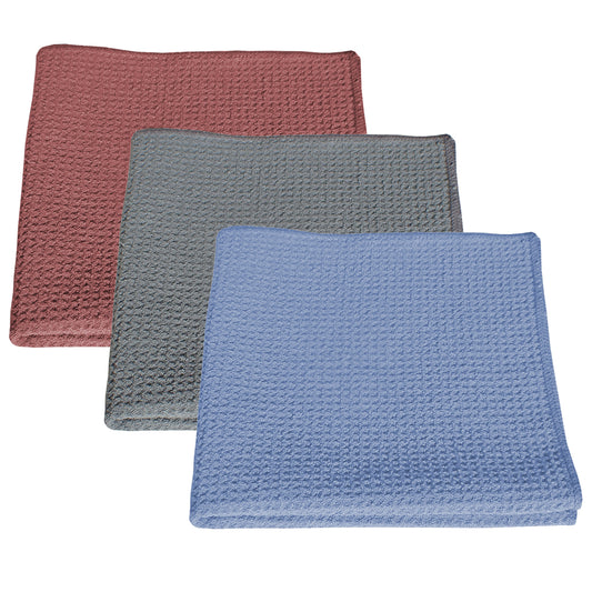 Microfiber Glass Cloths — Honeycomb — 16" x 16"
