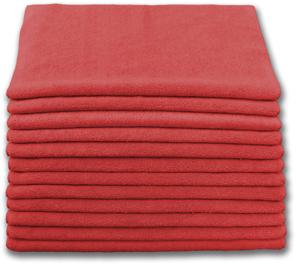 Microfiber Cleaning Cloths - Terry 16" x 16" Performance Quality 400gsm