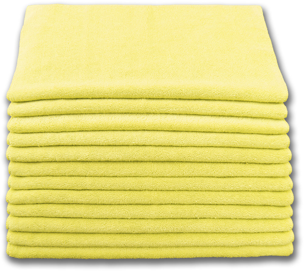 Microfiber Cleaning Cloths - Terry 16" x 16" Performance Quality 400gsm