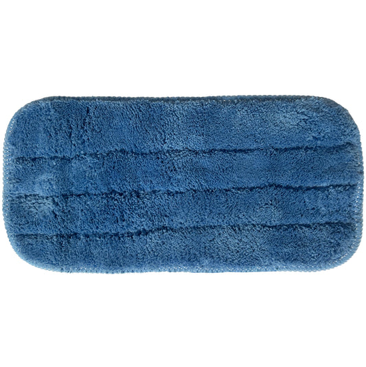 10" Blue Cut-Pile Microfiber Hook and Loop Mop Pad