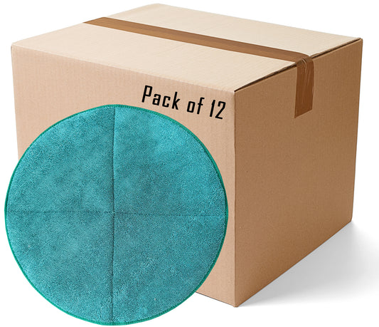 24" Round Velcro Court Bonnet – Green Looped Microfiber